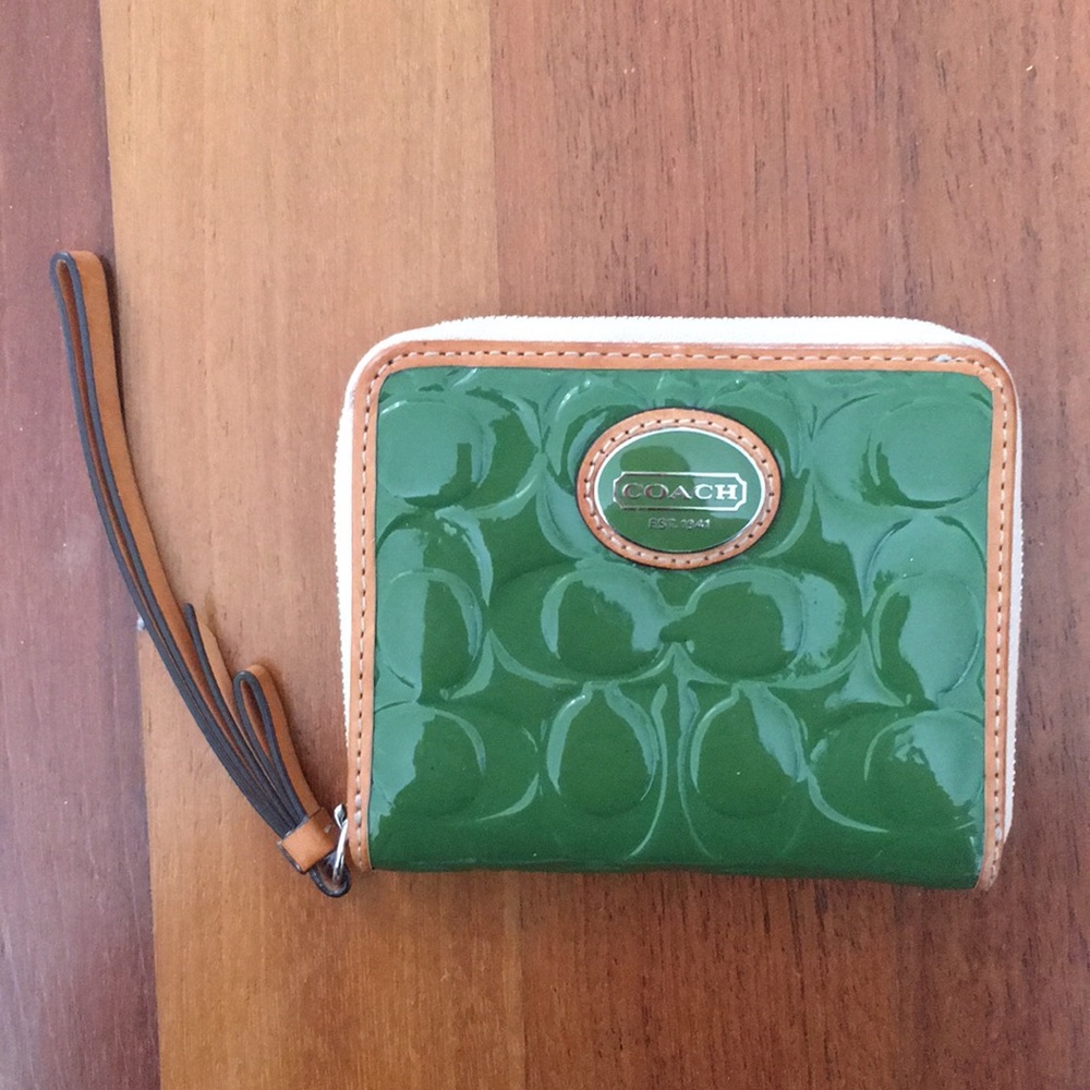 Coach Signature C Patent Leather Wallet